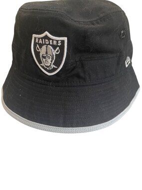 New Era Raiders NFL Black Bucket Hat XXLarge Embroidered Logo